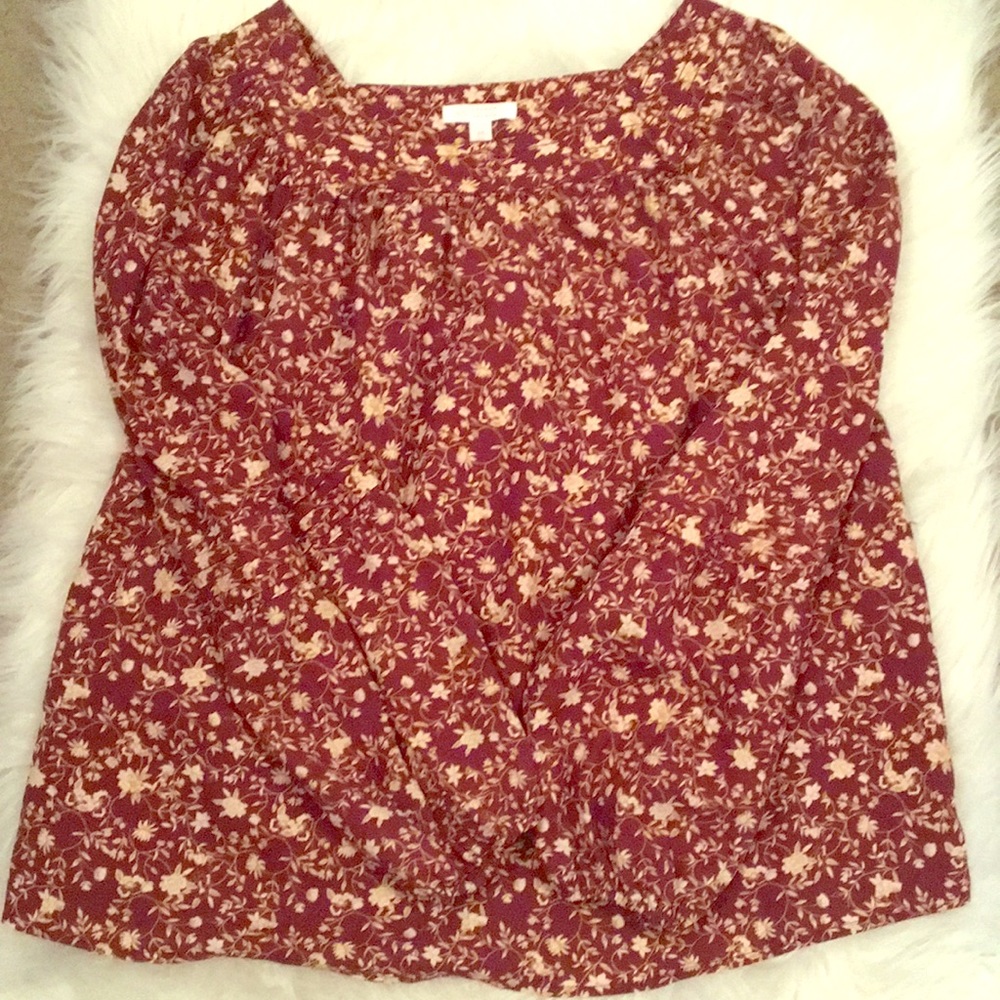 Lauren Conrad maroon blouse